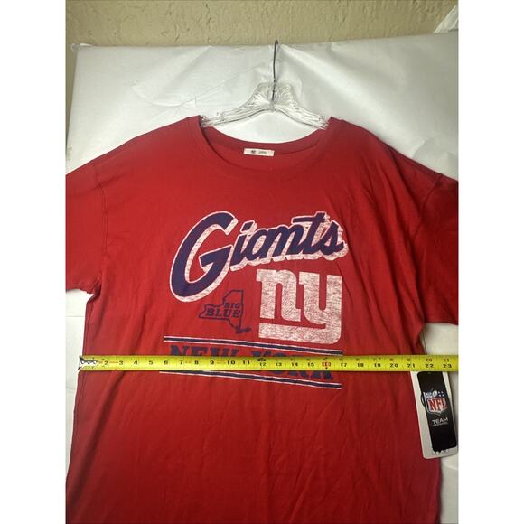 NWT ‘47 NFL New York Giants Racer Red Go Big Blue Women’s T-Shirt Sz L - Picture 8 of 11
